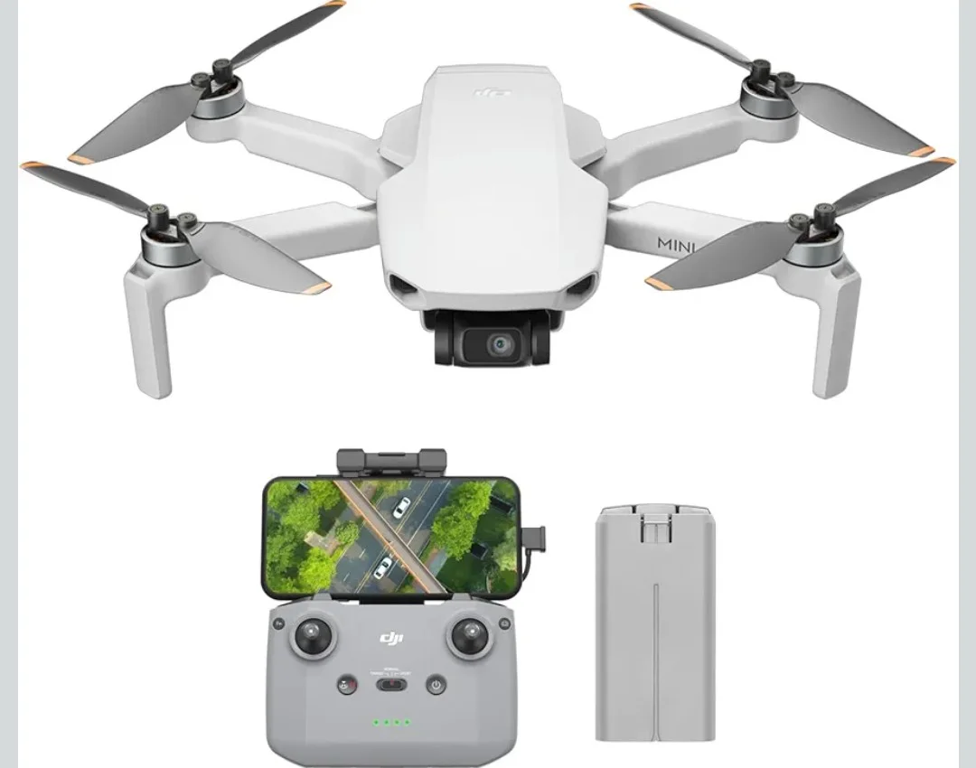 DJI Mini 4K Drohne, 4K UHD Kamera, 3‑Achsen-Gimbal, 10 km Videoübertragung